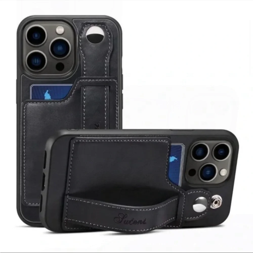 NEW LEATHER IPHONE 13 PRO MAX CASE NEW WITH STRAP